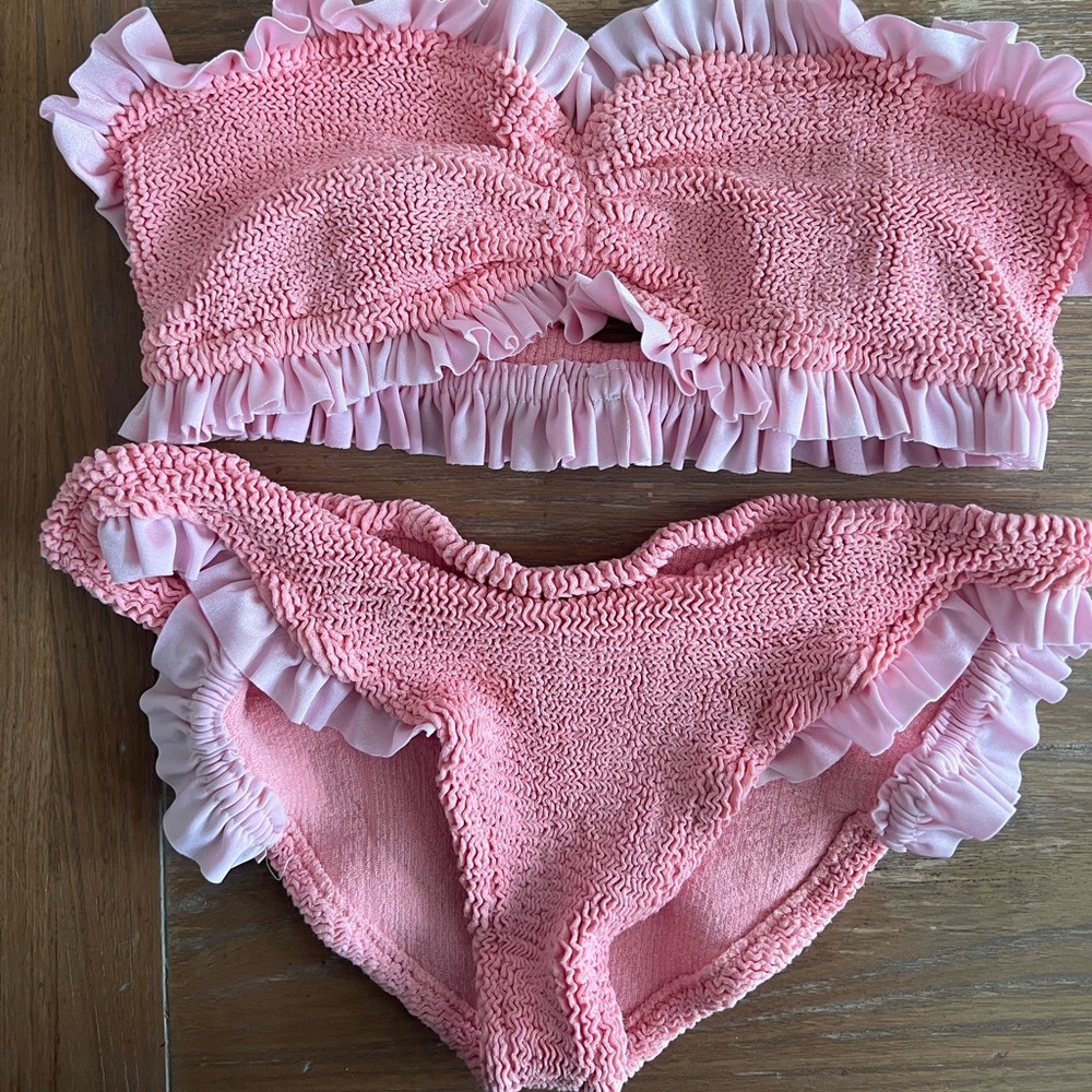 Rare Hunza G Lucille pink bikini